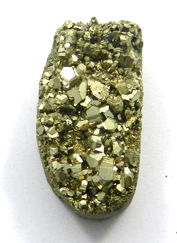 ゴールデンパイライトドゥルージー、自由形状鉱物標本（40 x 20 mm