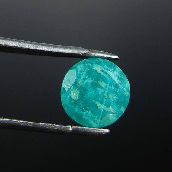 Natural March Birthstone Amazonite Round Faceted Cut 8 Mm 10 Mm Semi Precious Stone Calibrated Loose Gemstone Etsy