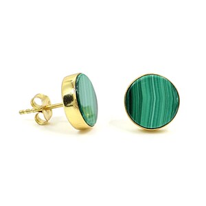 Pendiente de tachuelas de piedra de nacimiento, 925 tapas de plata de ley, pendientes de tachuelas, tapas de joyería boho, tapas planas redondas de 8 mm, piedra semipreciosa, regalo de bodas