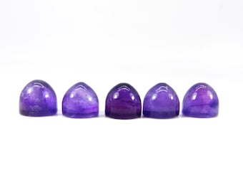 African Amethyst Bullet Cabochon, February Birthstone Gemstone (8-12mm)