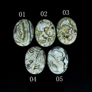 Natural crazy lace agate AA quality 40 x 30 mm oval cabochon semi precious stone calibrated smooth loose gemstone