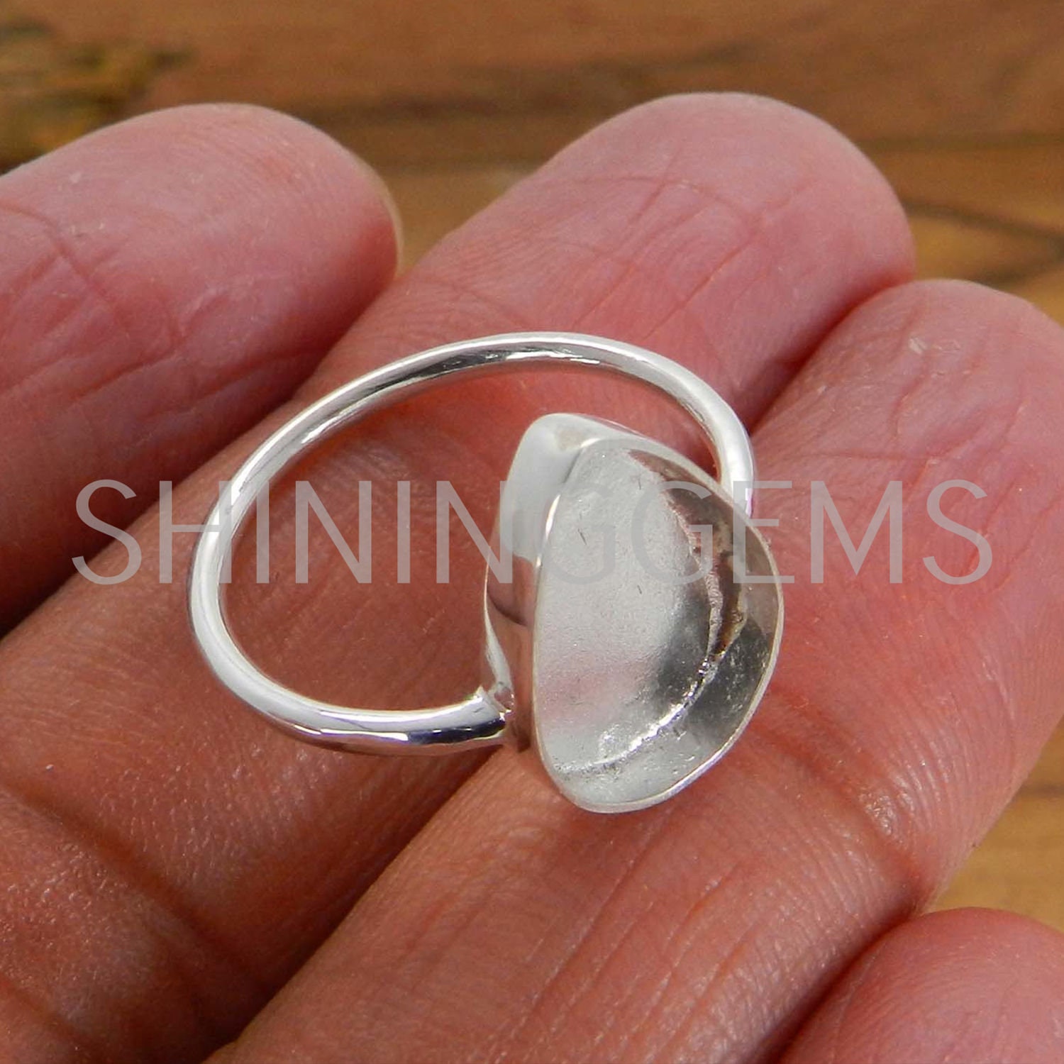 925 Sterling Silver Blank Ring Collet 6 X 4 Mm to 25 X 20 Mm Pear Stone ...