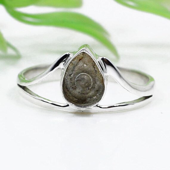 925 Sterling Solid Silver Ring Collet 7 X 5 Mm Pear Gemstone Bezel