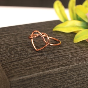 925 Sterling Silver Love Knot Ring, Infinity Love Knot Jewelry, Knot Heart Ring, Heart Love Ring, Handmade Love Jewelry, Best friend Gift