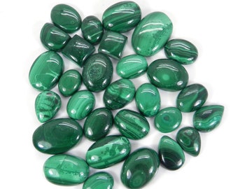 Natural green malachite freeform cabochon semi precious stone wholesale lot manufacturer loose gemstone for making jewelry