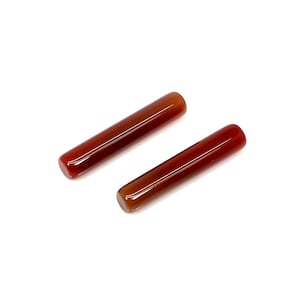 Red onyx carnelian shades 25 x 5 mm tube smooth semi precious stone calibrated smooth loose gemstone for making jewelry