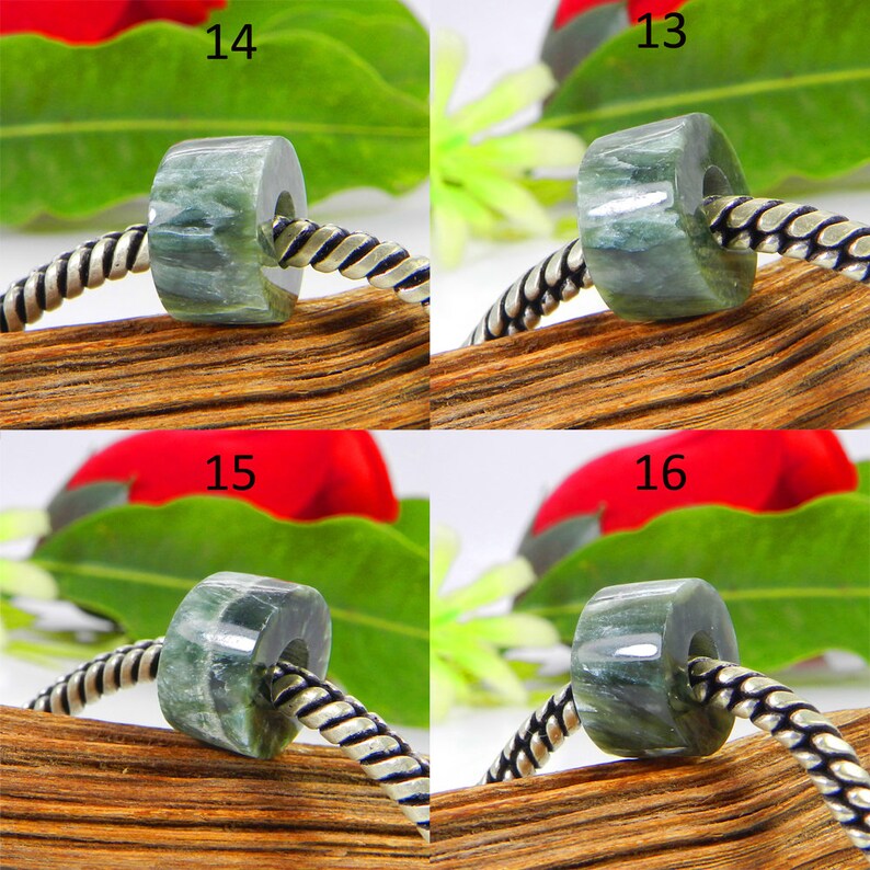 Natural Green Seraphinite Heishi Flat Smooth 14 X 8 Mm With - Etsy