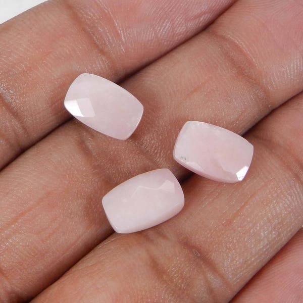 Birthstone pink opal fuchsia chalcedony pink hydro grey moonstone peach moonstone 11 x 7 mm rectangle briolette cut gemstone loose gemstone