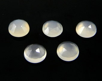 Onyx blanc naturel rond 6 mm rose coupe cabochon pierre semi précieuse AA Qualité calibré facette pierre précieuse en vrac