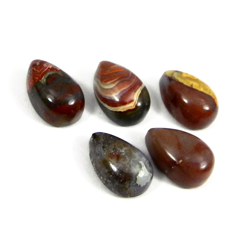 Natural porcelain jasper 12 x 8 mm pear cabochon semi precious stone good quality calibrated smooth loose gemstone