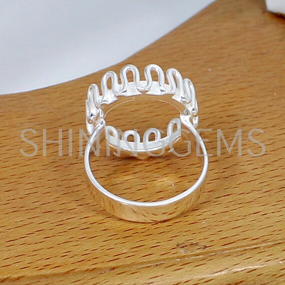 Sterling SilverZig Zag Wire Band Gemstone Ring Sterling SilverZig Zag Wire Band Gemstone Ring