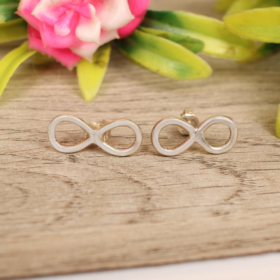 Infinity Post Stud Earrings Polished Sterling Silver Infinity Post Stud Earrings Polished Sterling Silver