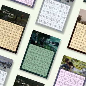 Twilight Saga Complete Movie Collection Bingo Party Game