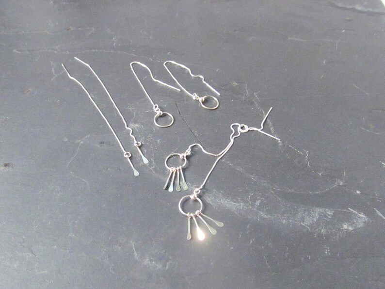 Cruz De Plata Esterlina 925 Pull Accesorio Pendientes en Caja a través de
