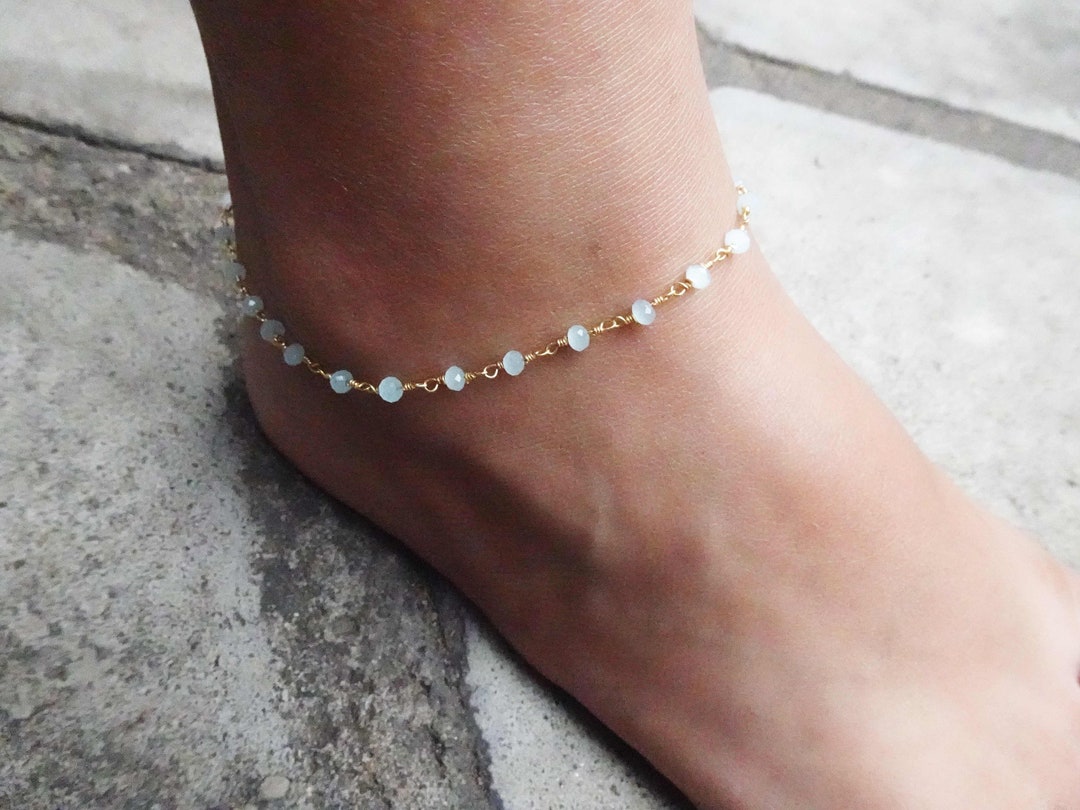 Beaded Ankle Bracelets for Women, Dainty Boho Anklet - Etsy