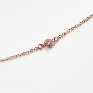 rose gold backdrop necklace, bridal backdrop necklace, back necklace for wedding dress image 7