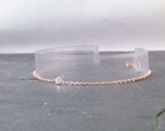 dainty rose gold bracelet, delicate rose gold bracelet, minimal bracelet,minimalist jewelry