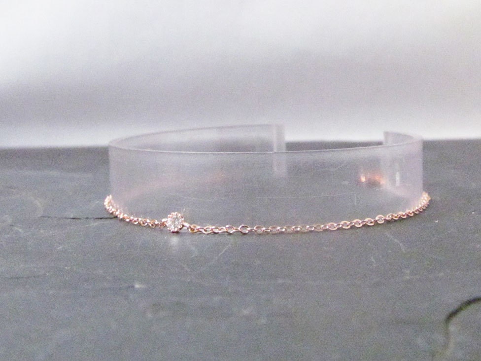 Dainty rose gold bracelet delicate rose gold bracelet Etsy