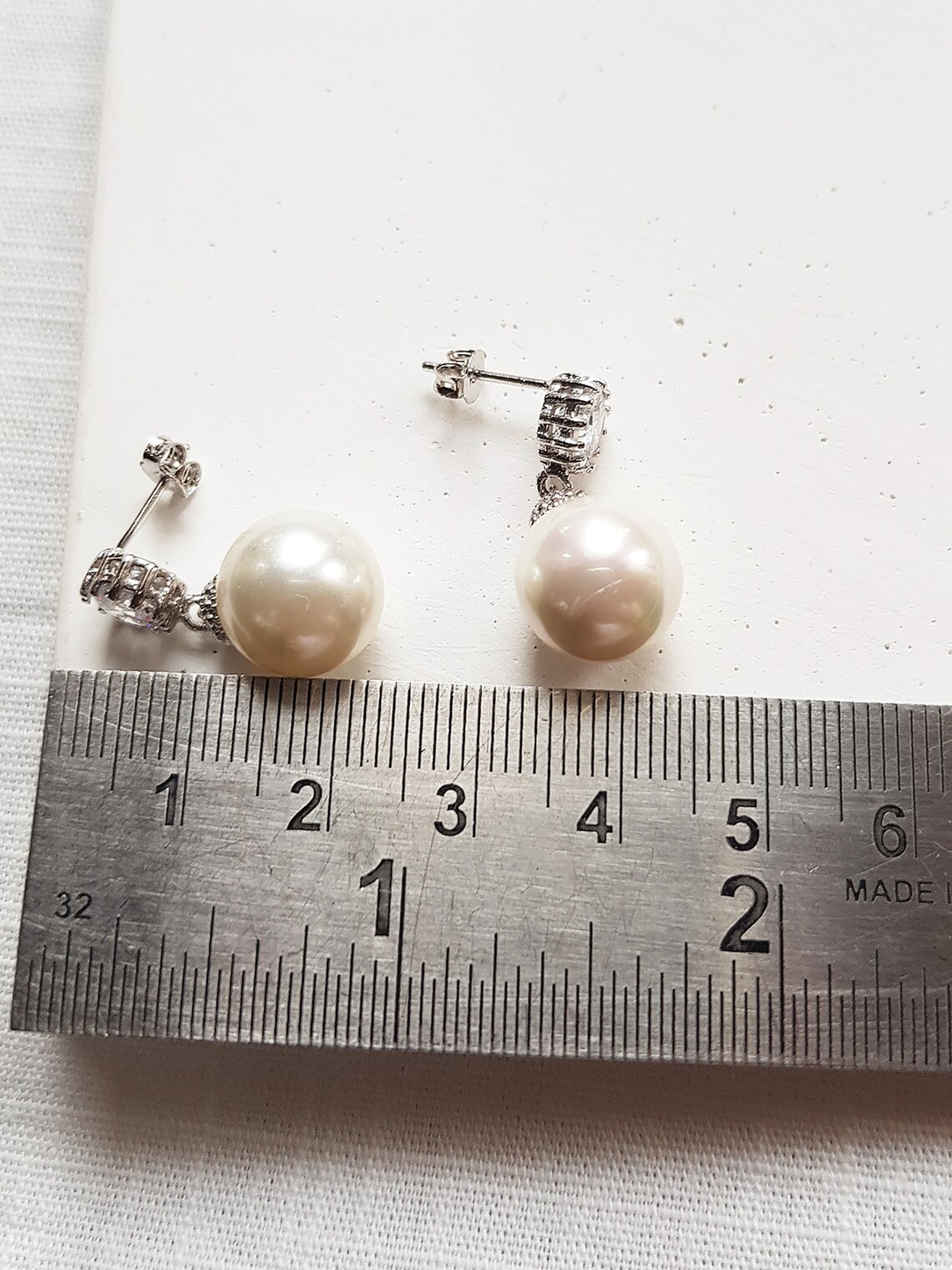 Pearl statement earrings pearl earrings wedding pearl bridal | Etsy