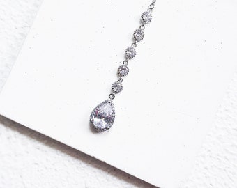 ElegantMaang Tikka in argento, delicato copricapo da sposa Boho, gioielli da sposa dell'Asia meridionale