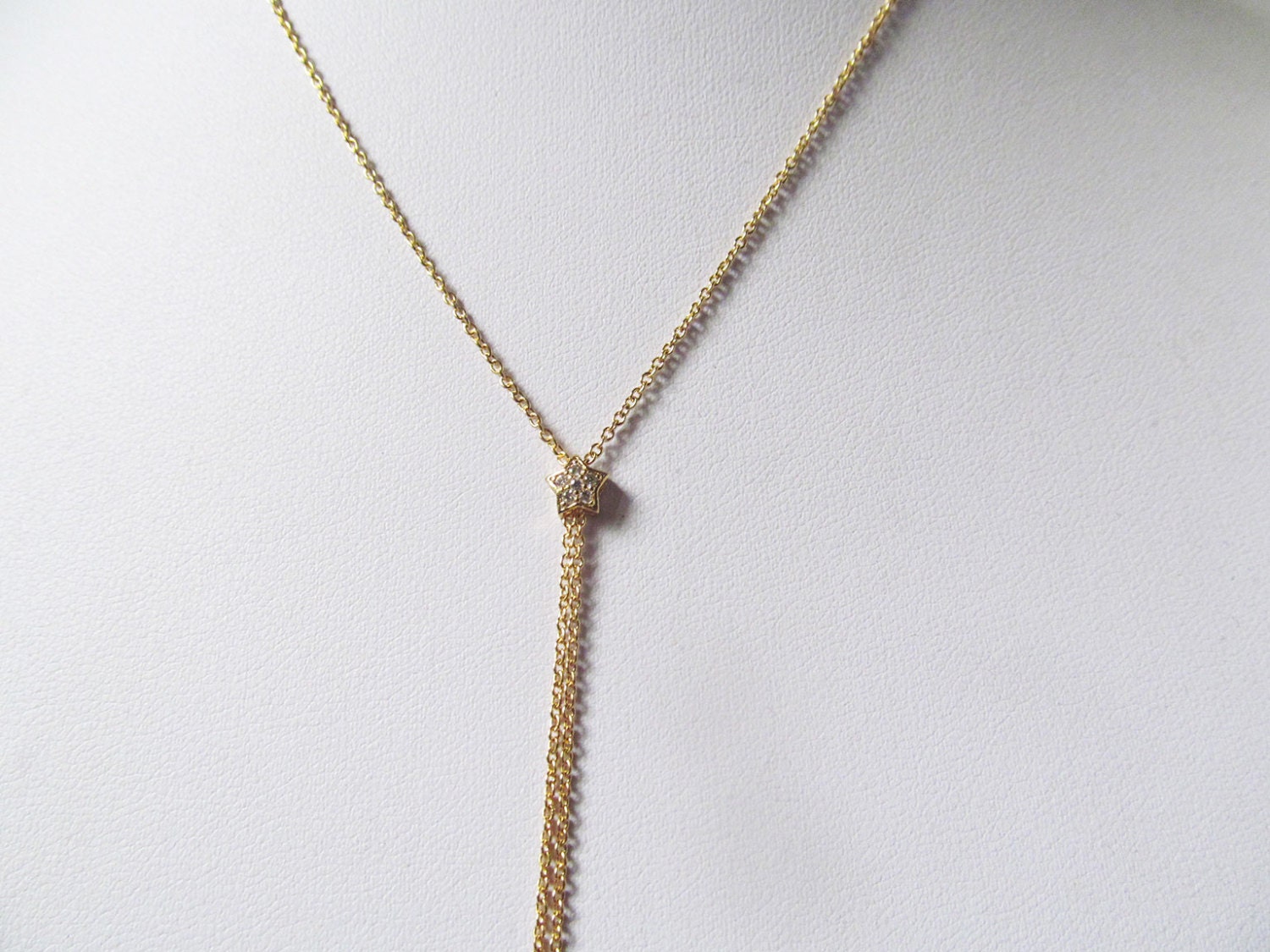 Delicate y necklace gold lariat necklace y shaped necklace Etsy