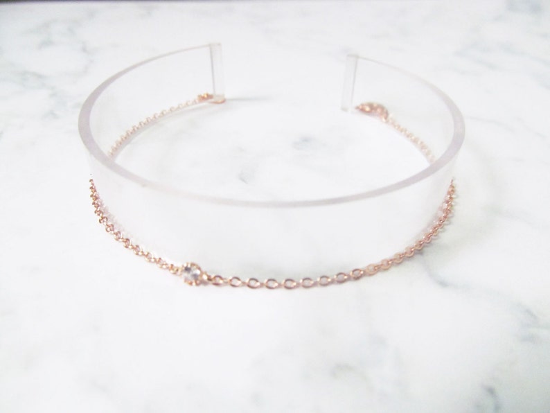 Dainty Rose Gold Bracelet Delicate Rose Gold Bracelet Etsy
