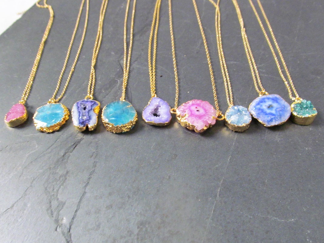 geode jewelry druzy necklace tassel necklace raw crystal jewelry gemstone jewelry, gemstone necklace boho jewelry geode necklace