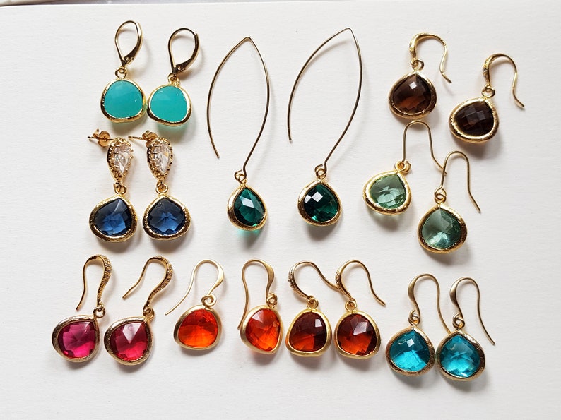 Bridesmaid earrings tangerine orange earrings will you be my Etsy