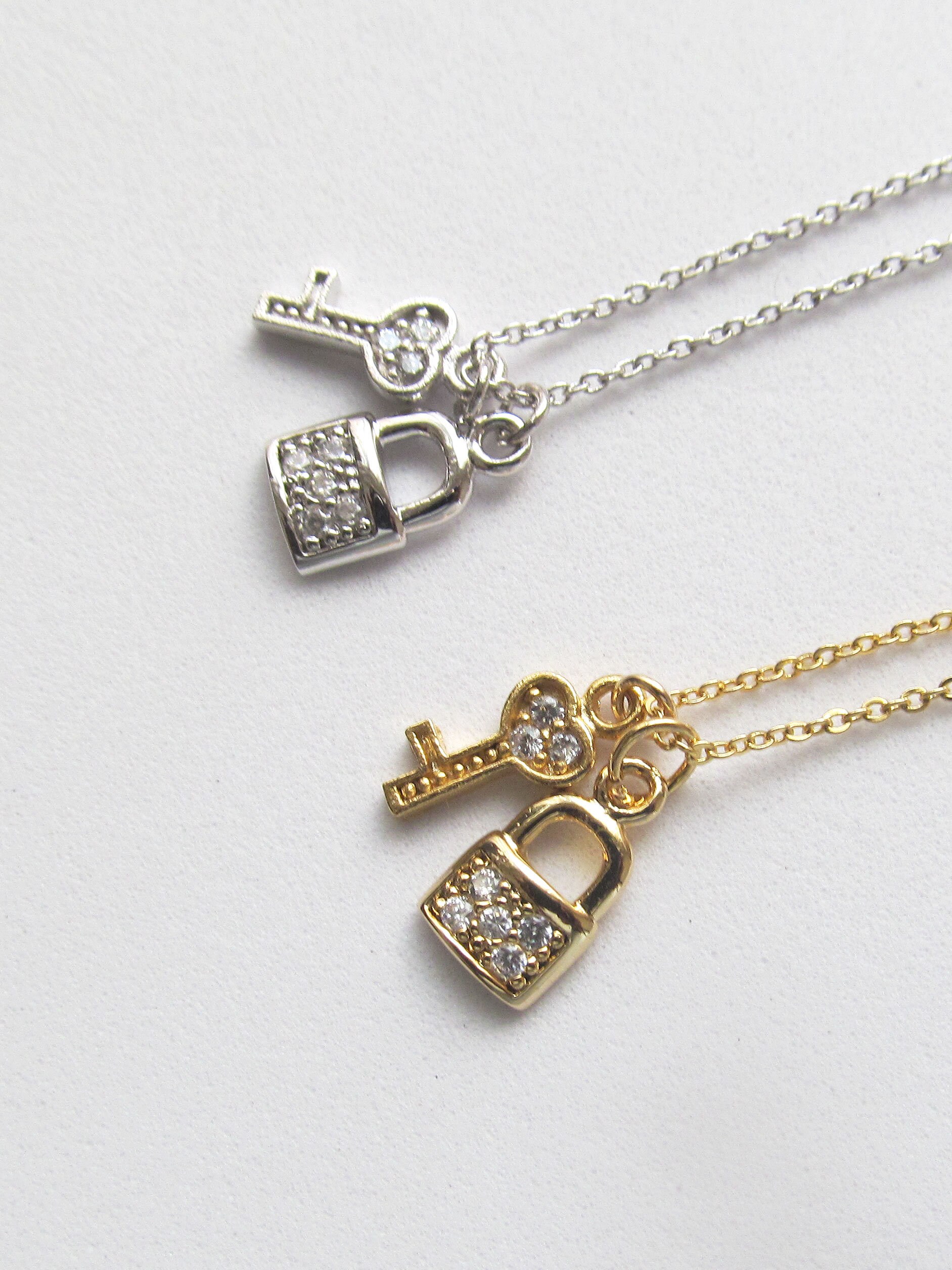 Lock and key necklace key to my heart necklace heart lock Etsy