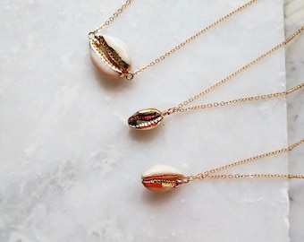cowrie shell necklace gold, cowrie shell choker