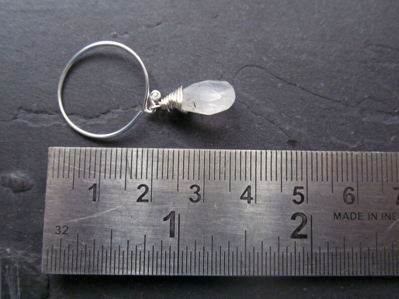 silver earrings, sterling silver earrings gemstone earrings hoop earrings with charm raw crystal earrings moonstone earrings
