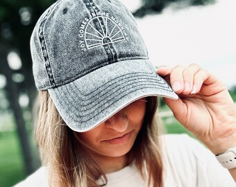 Joy Comes In The Morning Denim Hat: Embroidered Christian Baseball Cap