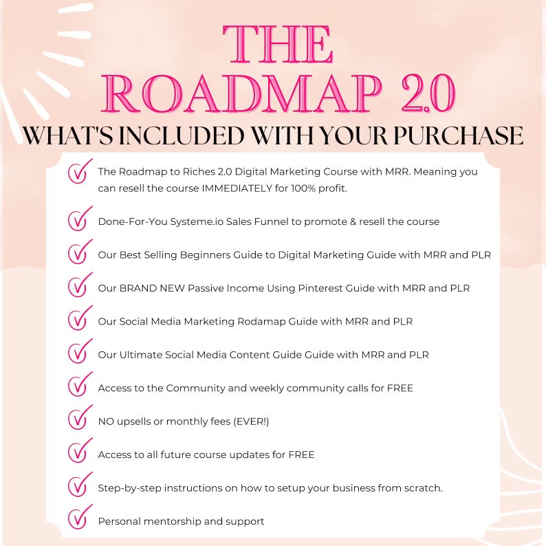 Roadmap to Riches 2.0 Master Resell Rights MRR Digital Marketing ...