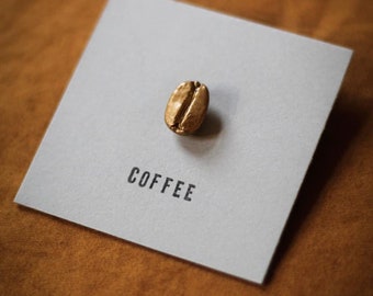 Coffee Bean Pin Badge (GOLD)