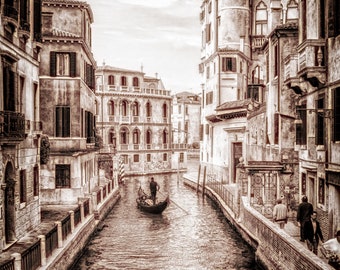 Venice, Italy canal and gondola.Fine art photography print for home or office|Gift Idea|8x10, 11x14, 16x20| Wall hanging|Home decor|Room