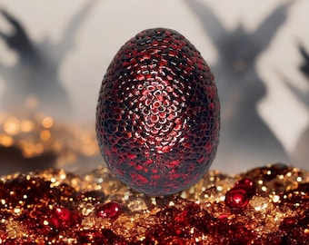 Black and Red Foil Dragon Egg Collectible