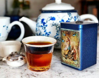 Blue Alice in Wonderland Decorative Tea Tin/Storage Tin