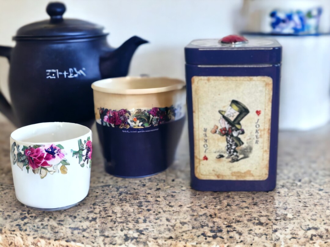 Purple Alice in Wonderland Decorative Tea Tin/storage Tin Etsy