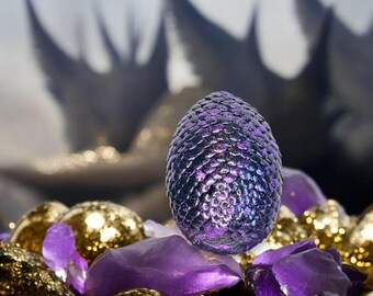 Black and Purple Foil Dragon Egg Collectible
