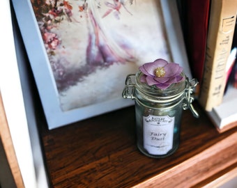 Fairy Dust Potion Bottle with Purple Flower