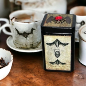 Bat Decorative Tea Tin/Storage Tin