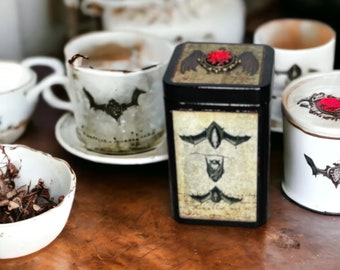 Bat Decorative Tea Tin/Storage Tin