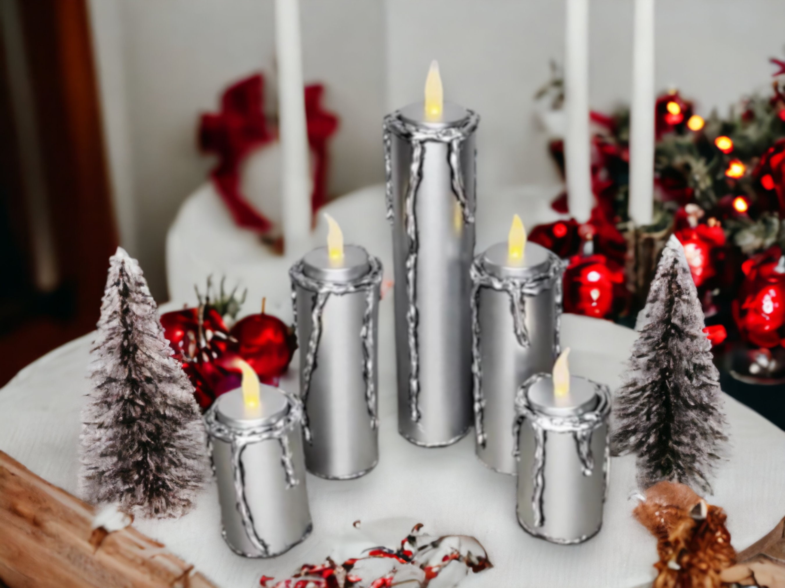 Festive Nights: LED Glitter Candle  Flameless & Color Changing! • Showcase  US