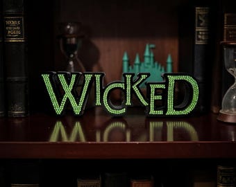 Green Rhinestone Wicked Desktop Sign