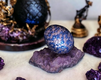 Silver and Blue Dragon Egg Collectible