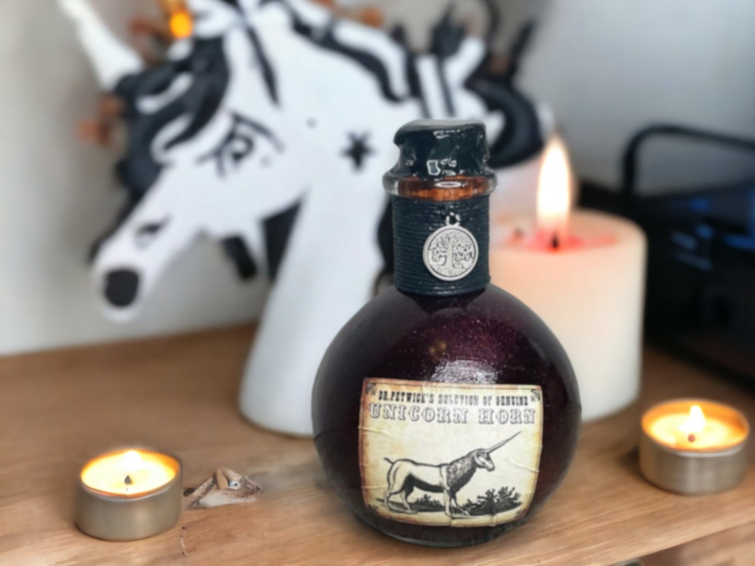 Unicorn Horn Potion Bottle Etsy