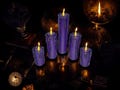 Purple LED Flameless Candle Set