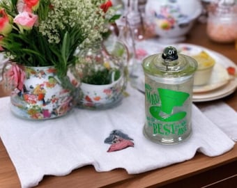 Alice In Wonderland Themed Hatter Apothecary Jar