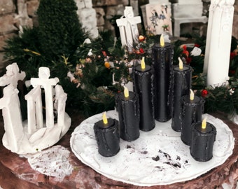 Black LED Flameless Candle Set