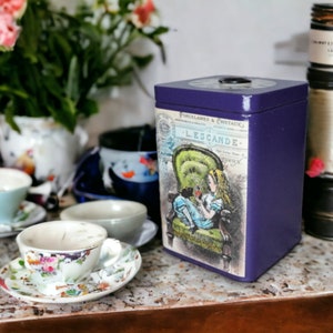 Purple Alice in Wonderland Decorative Tea Tin/Storage Tin